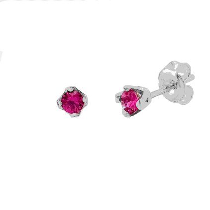 nausnice sperky looa bile zlato ruzovy 3mm safir