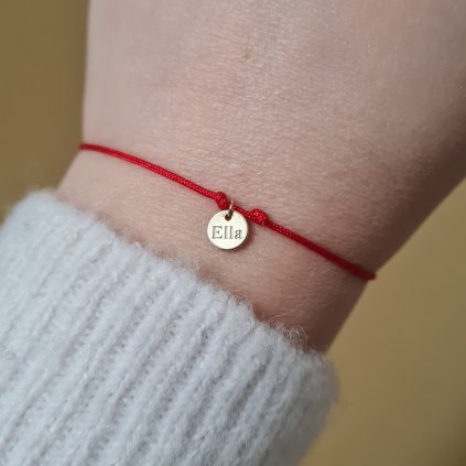 Náramek s medailonem Ella- poslední příležitost, žluté zlato