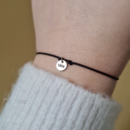 Náramek s medailonem TÁTA- poslední příležitost, žluté zlato