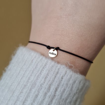 Náramek s medailonem RODINA- poslední příležitost, žluté zlato