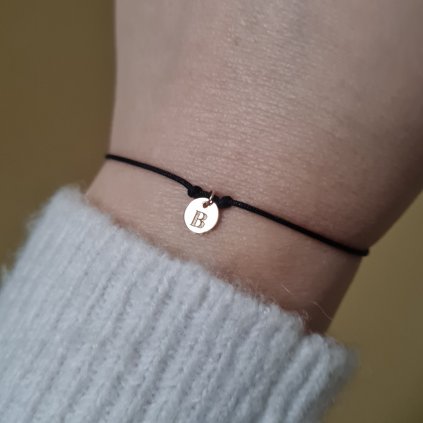 Náramek s medailonem písmeno B- poslední příležitost, růžové zlato