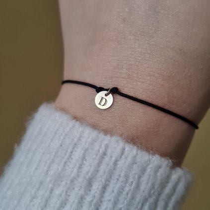 Náramek s medailonem písmeno D- poslední příležitost, růžové zlato