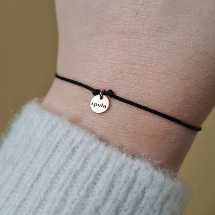 Náramek s medailonem SPOLU- poslední příležitost, růžové zlato