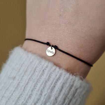 Náramek s medailonem SPOLU- poslední příležitost, bílé zlato