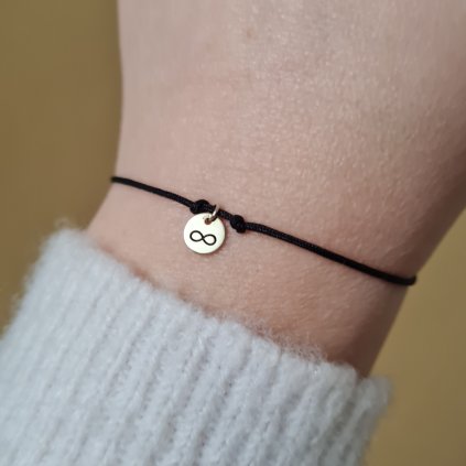 Náramek s medailonem NEKONEČNO- poslední příležitost, bílé zlato