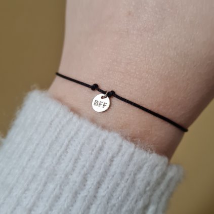 Náramek s medailonem BFF- poslední příležitost, bílé zlato