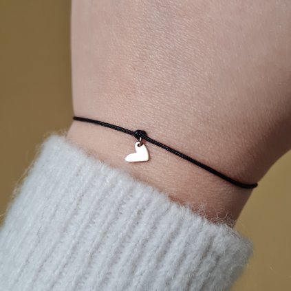 Náramek srdíčko LOOA- poslední příležitost, bílé zlato