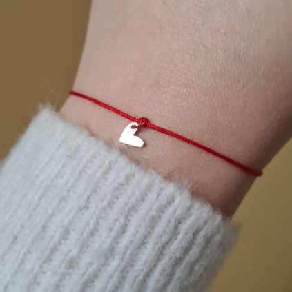 Náramek srdíčko LOOA- poslední příležitost, růžové zlato