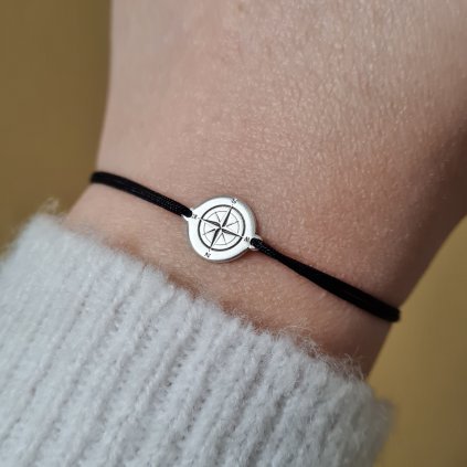 Náramek kompas- poslední příležitost, stříbro
