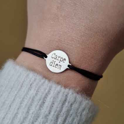 Náramek Carpe diem- poslední příležitost, stříbro