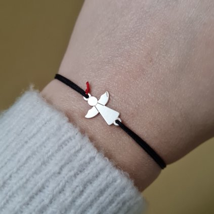 Náramek anděl s uzlíkem štěstí- poslední příležitost, stříbro