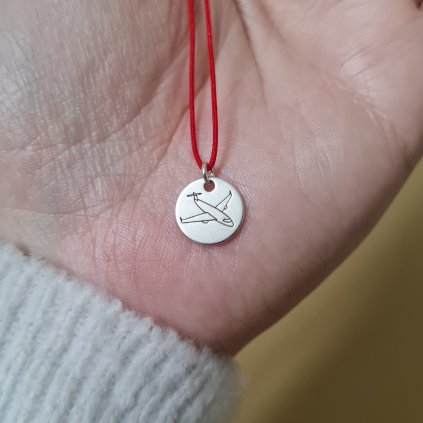 Medailon letadlo- poslední příležitost, stříbro