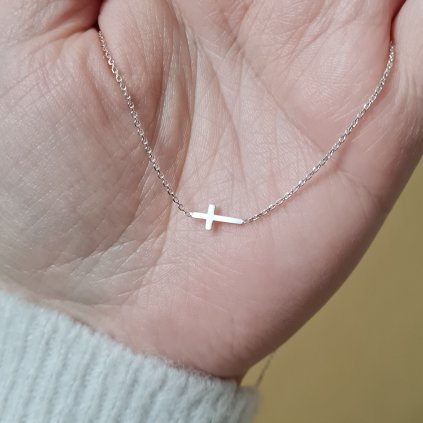 Řetízek křížek- poslední příležitost, stříbro