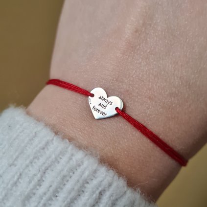 Náramek se srdíčkem- poslední příležitost, bílé zlato