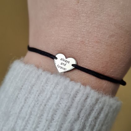 Náramek se srdíčkem- poslední příležitost, bílé zlato
