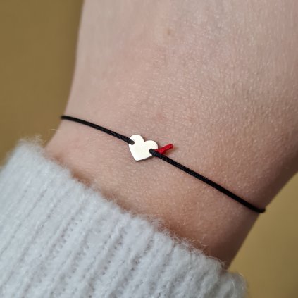 Náramek se srdíčkem- poslední příležitost, bílé zlato