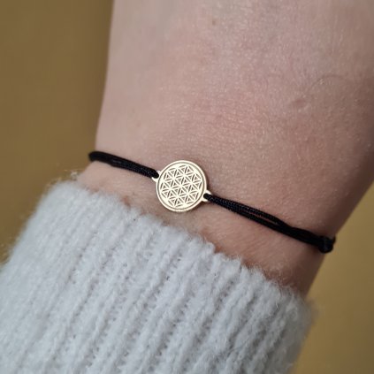 Náramek s mandalou- poslední příležitost, žluté zlato