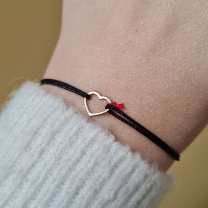 Náramek se srdíčkem- poslední příležitost, bílé zlato