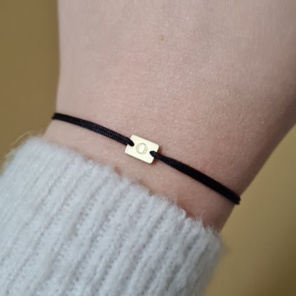 Náramek s písmenem O- poslední příležitost, žluté zlato