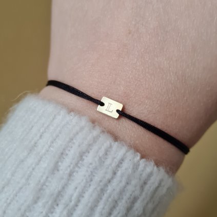 Náramek s písmenem L- poslední příležitost, žluté zlato