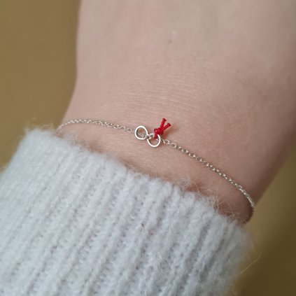 Náramek se symbolem a uzlíkem štěstí- poslední příležitost, stříbro