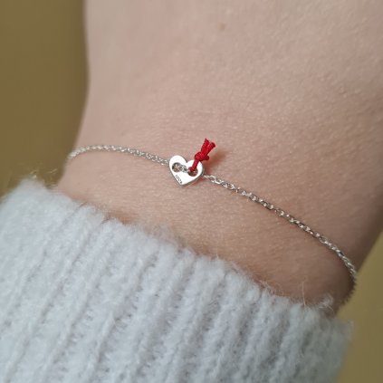 Náramek se symbolem a uzlíkem štěstí- poslední příležitost, stříbro