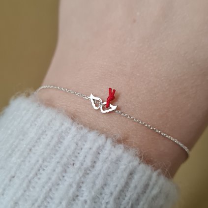 Náramek se symbolem a uzlíkem štěstí- poslední příležitost, stříbro