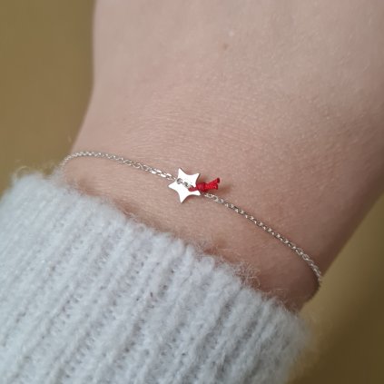 Náramek se symbolem a uzlíkem štěstí- poslední příležitost, stříbro