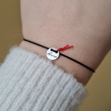 Náramek s nápisem love LOOA- poslední příležitost, stříbro