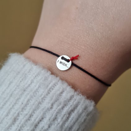 Náramek s nápisem I wish- poslední příležitost, stříbro