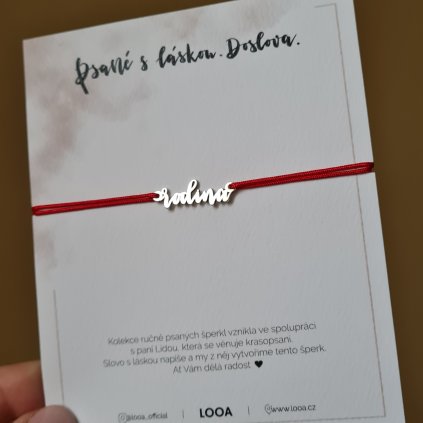 Ručně psané slovo RODINA- poslední příležitost, stříbro