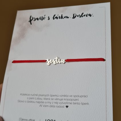 Ručně psané slovo SESTRA- poslední příležitost, stříbro