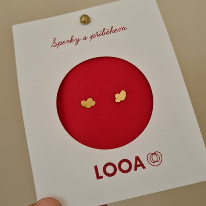 Náušnice srdíčka- poslední příležitost, zlato