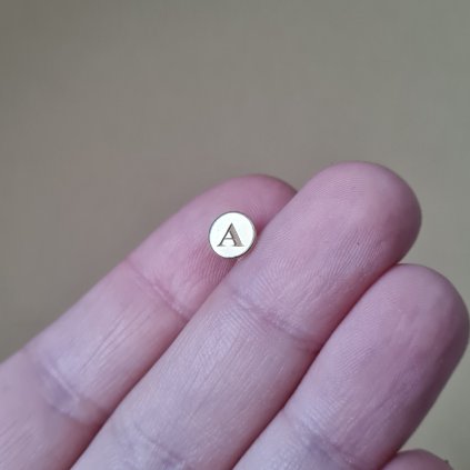 Náušnice písmeno A - poslední příležitost, žluté zlato