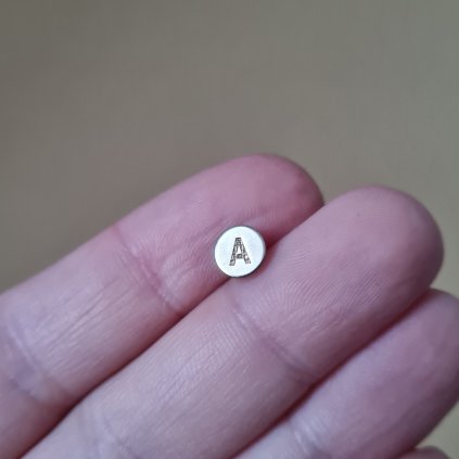 Náušnice písmeno A - poslední příležitost, bílé zlato
