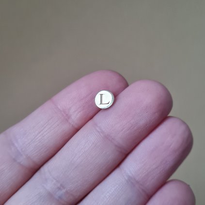 Náušnice písmeno L - poslední příležitost, žluté zlato