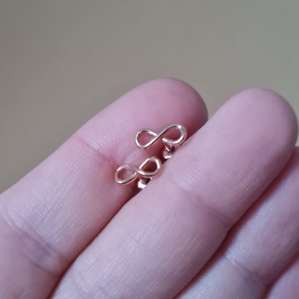 Náušnice nekonečno - poslední příležitost, růžové zlato