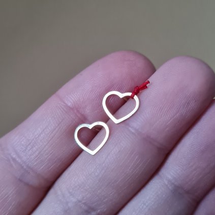 Náušnice srdíčka - poslední příležitost, žluté zlato