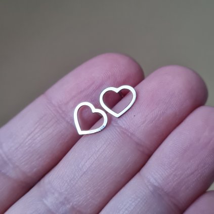 Náušnice srdíčka - poslední příležitost, bílé zlato