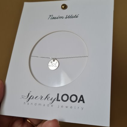 Medailon letadlo na řetízku- poslední příležitost, stříbro