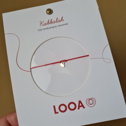 Náramek kabbalah se srdíčkem- poslední příležitost, bílé zlato