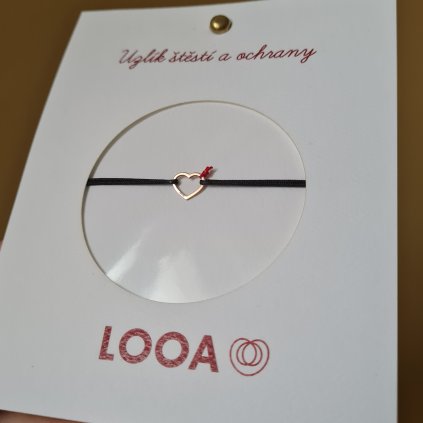 Náramek se srdíčkem- poslední příležitost, růžové zlato