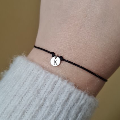 Náramek s písmenem K- poslední příležitost, stříbro