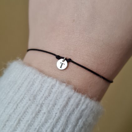 Náramek s písmenem T- poslední příležitost, stříbro