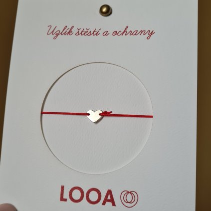 Srdíčko uzlík štěstí, střední- poslední příležitost, stříbro