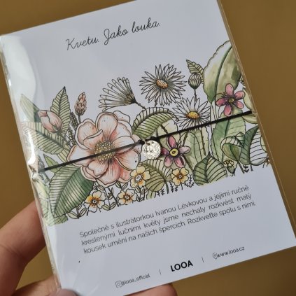 Náramek Kvetu jako louka- poslední příležitost, žluté zlato