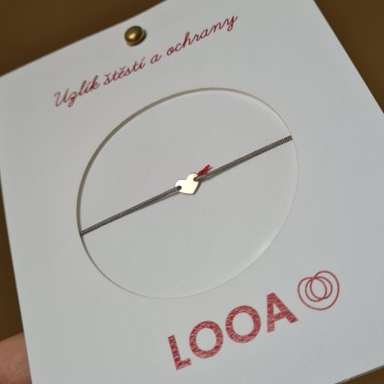 Náramek se srdíčkem- poslední příležitost, bílé zlato