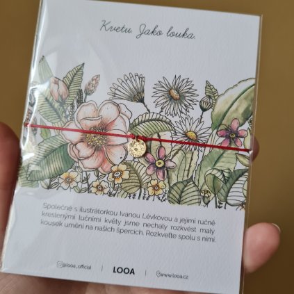 Náramek Kvetu jako louka- poslední příležitost, žluté zlato