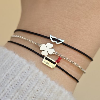 Čtyřlístek na řetízku, náramek- poslední příležitost, stříbro