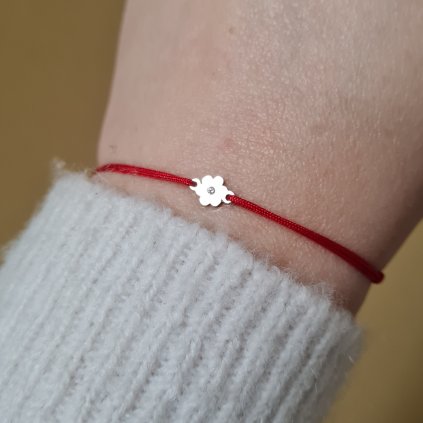 Kytička s diamantem, náramek- poslední příležitost, bílé zlato